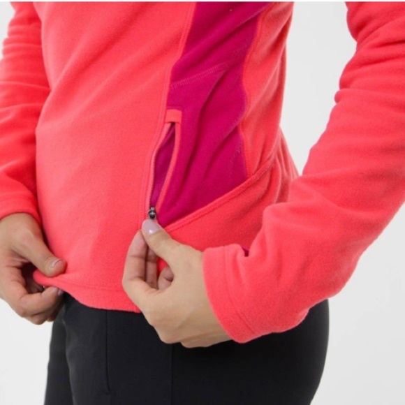 The North Face Tech 100 1/2-Zip Fleece Top (Women's) size large orange/pink top​ - Picture 10 of 12